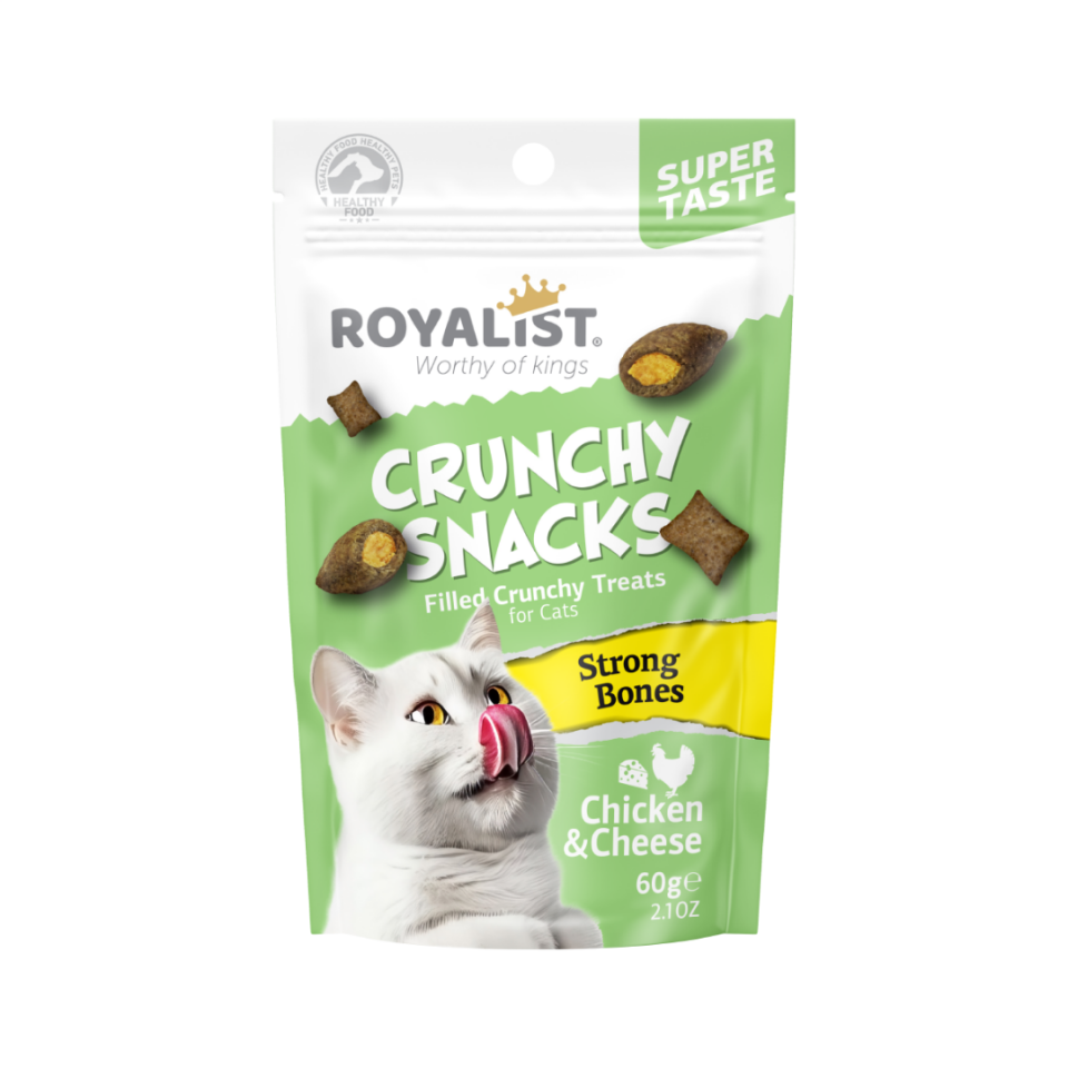 ROYALIST CRUNCHY SNACKS CHİCKEN &CHEESE/STORNG BONES 60 GR