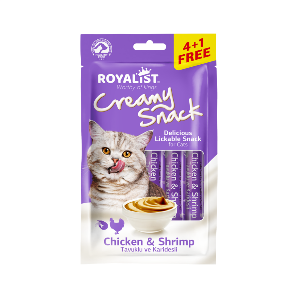 ROYALIST CREAMY SNACK - CHİCKEN & SHRİMP 75 GR