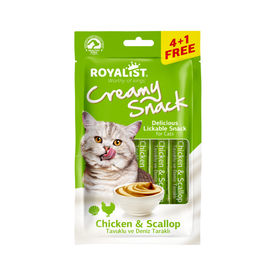 ROYALIST CREAMY SNACK - CHİCKEN & SCALLOP 75 GR