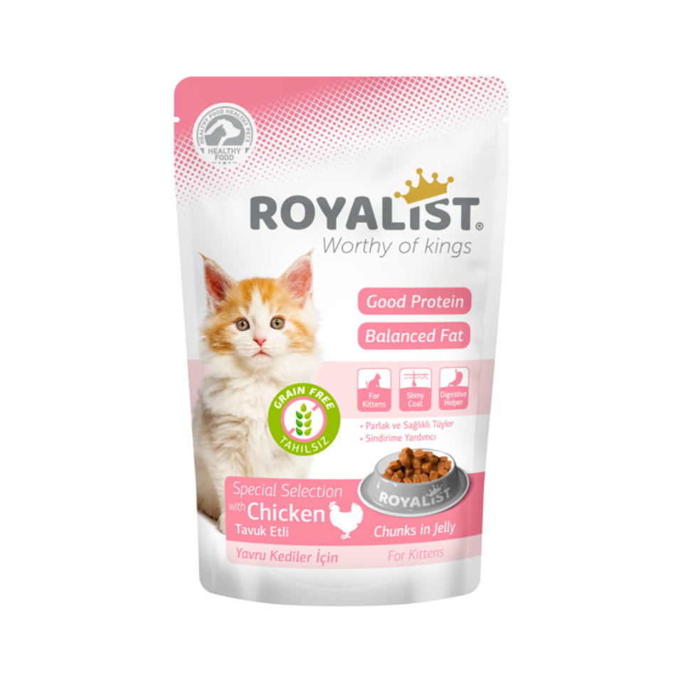 ROYALIST TAVUKLU YAVRU KEDİ KONSERVE KİTTEN POUCH 85 GR