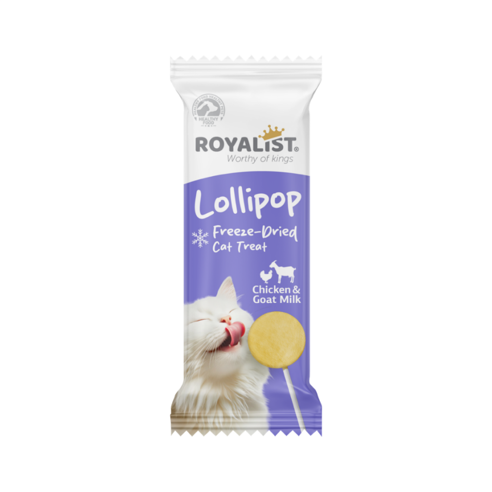 ROYALİST TAVUKLU VE KEÇİ SÜTLÜ KEDİ LOLİPOP ÖDÜL