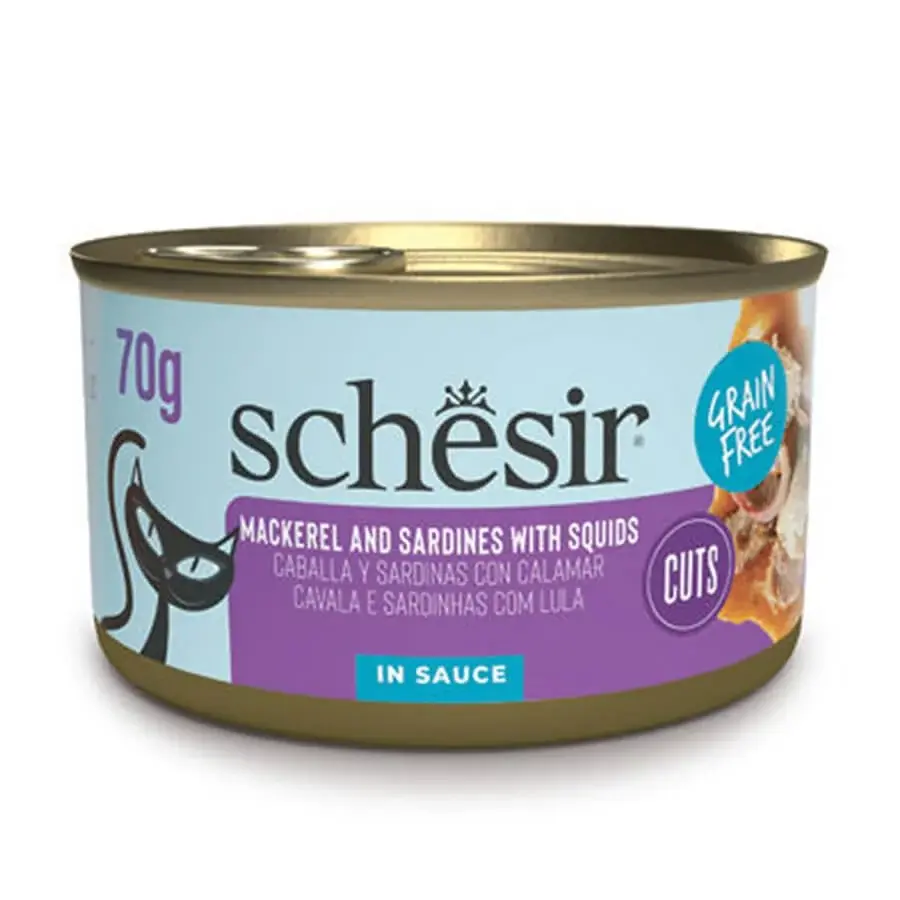 Schesir Tamamlayıcı Sardalya ile Uskumrulu Sos İçinde Kedi Konservesi 70gr