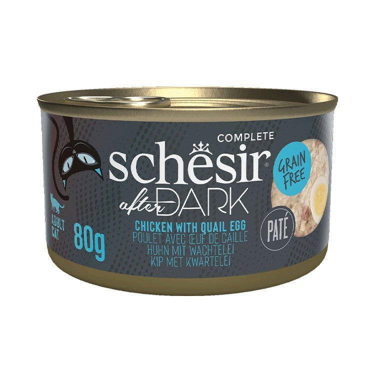 Schesir After Dark Tavuk ile Bıldırcın Yumurtası Paté Yetişkin Kedi Konservesi 80g