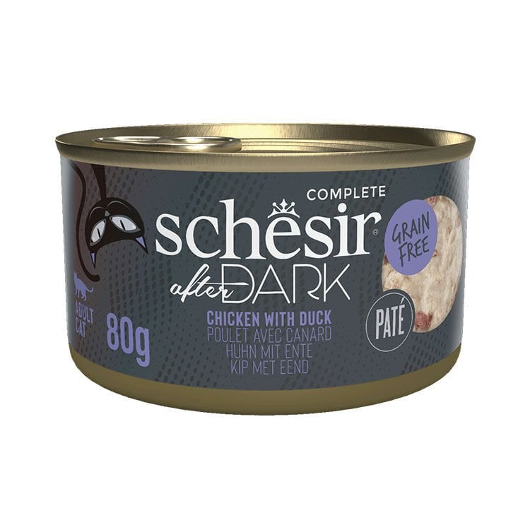 Schesir After Dark Tavuk ile Ördek Paté Yetişkin Kedi Konserve 12x80g