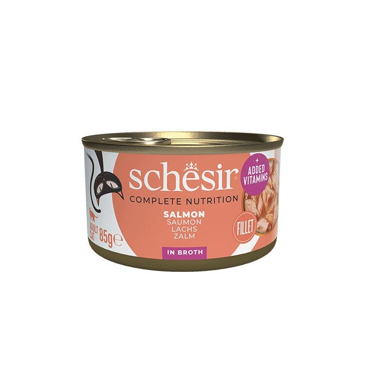 Schesir Somonlu Pişirme Suyunda Yetişkin Kedi Konservesi 85g