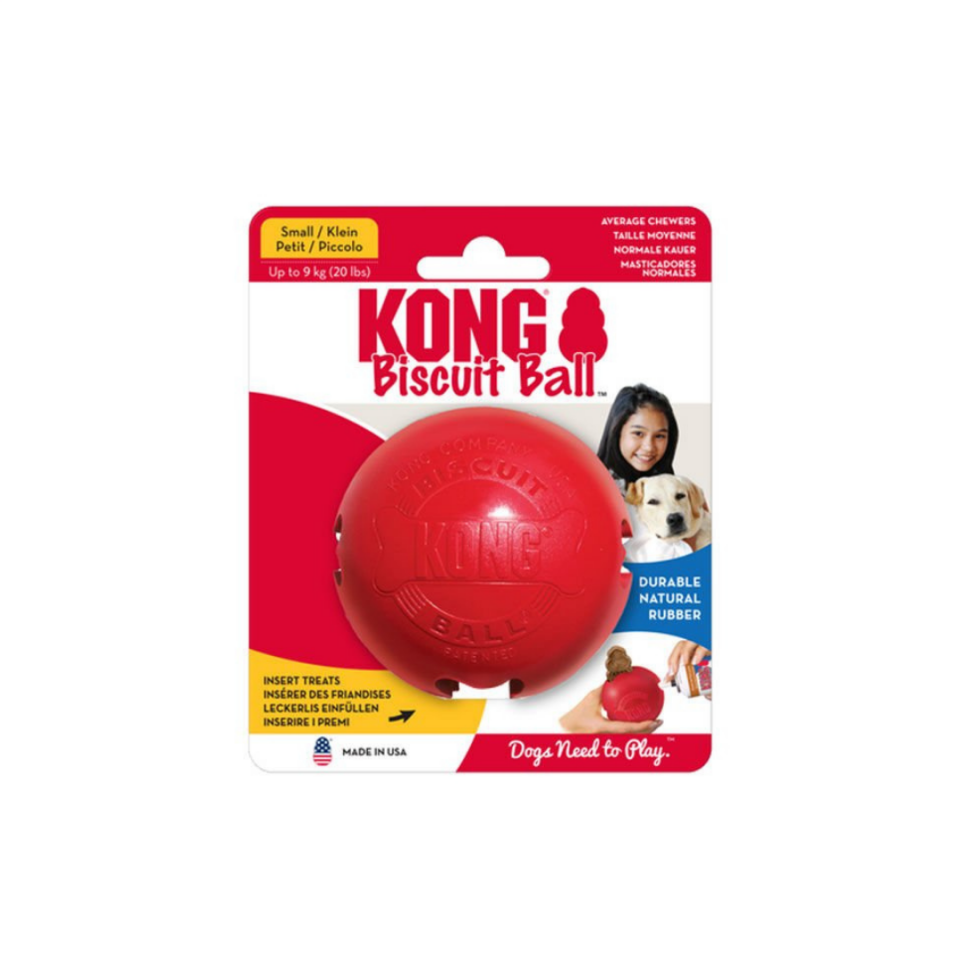 KONG Biscuit Ball Top Şeklinde Köpek Oyuncağı S