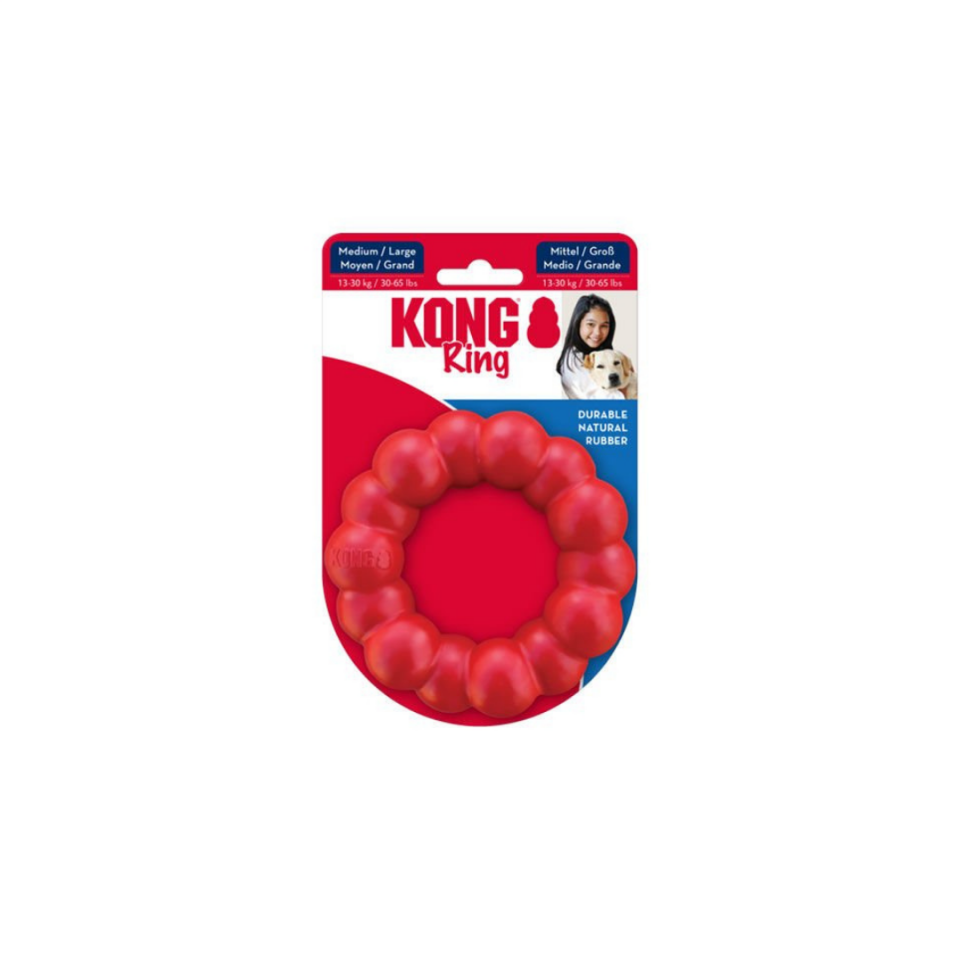KONG Ring Köpekler için Yüzük Şeklinde Çok Amaçlı Isırma Oyuncağı S/M
