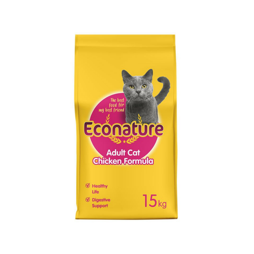 Econature Yetişkin Kuru Kedi Maması (Adult Cat) Sarı Ambalaj Tavuk Etli 15 KG