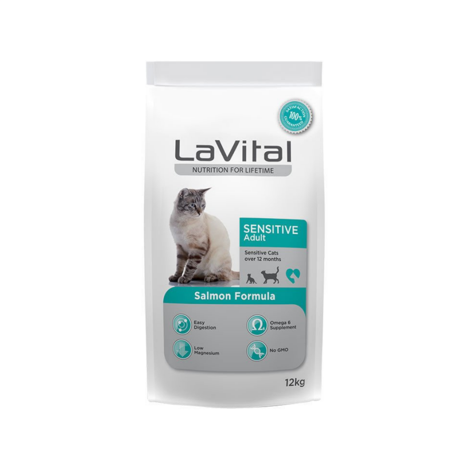 LaVital Somonlu Sensitive Yetişkin Kedi Maması 12kg