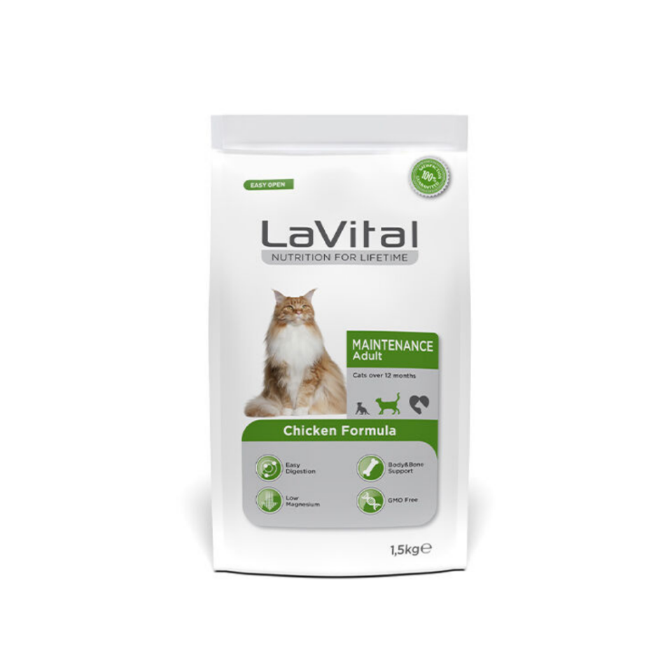 LaVital Maintance Tavuklu Yetişkin Kedi Maması 1,5kg