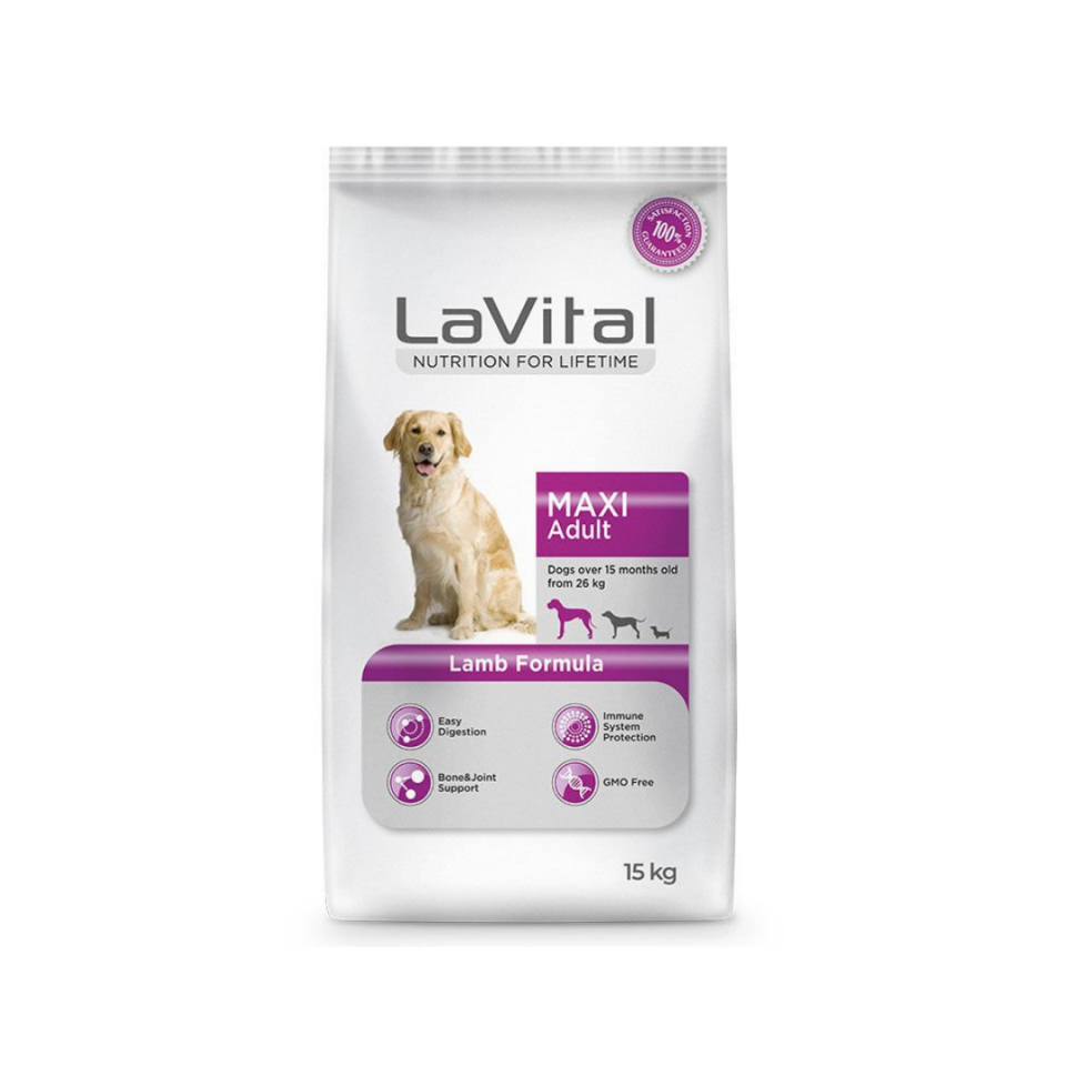 LaVital Kuzu Etli Orta-Büyük Irk Yetişkin Yetişkin Köpek Maması 13+2kg Hediyeli