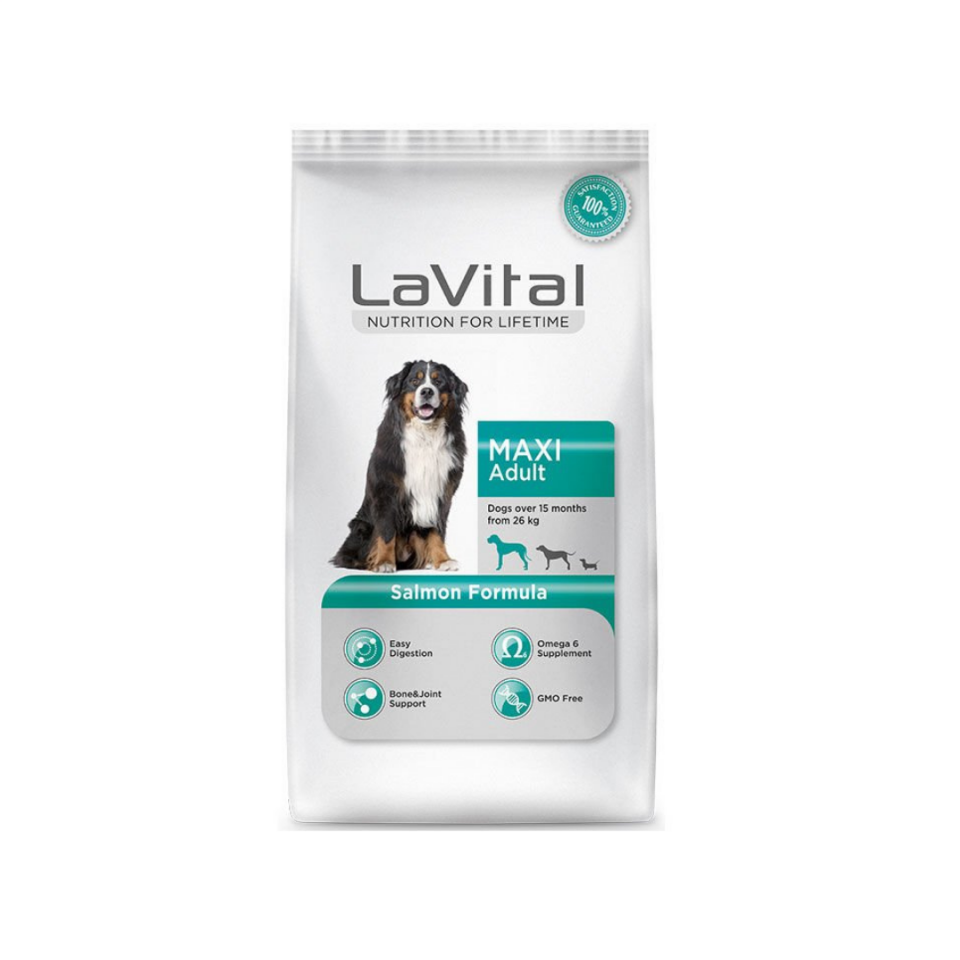 LaVital Somonlu Orta-Büyük Irk Yetişkin Yetişkin Köpek Maması 13+2kg Hediyeli