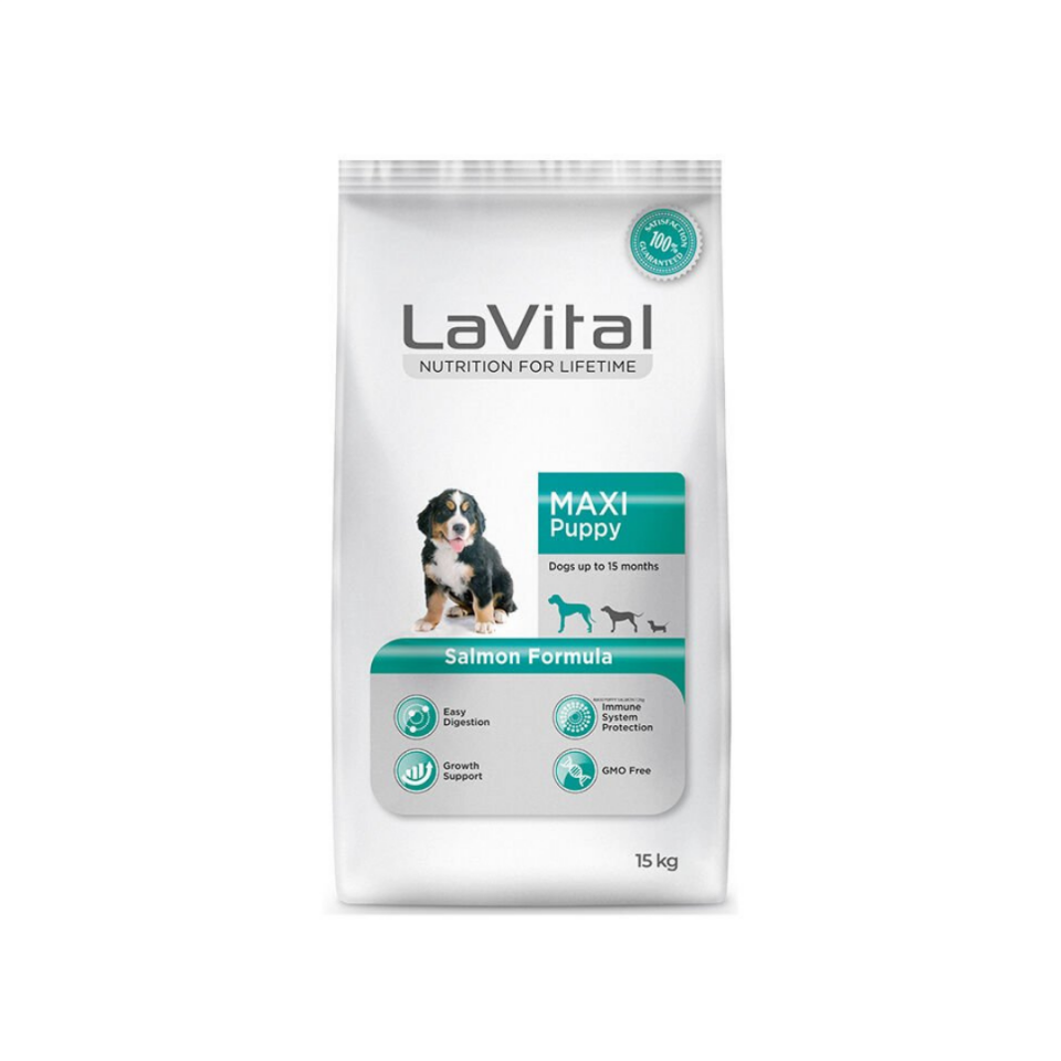 LaVital Somonlu Orta-Büyük Irk Yetişkin Yavru Köpek Maması 13+2kg Hediyeli