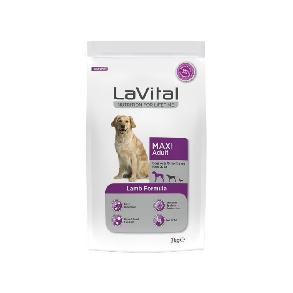 LaVital Kuzu Etli Orta-Büyük Irk Yetişkin Köpek Maması 3kg