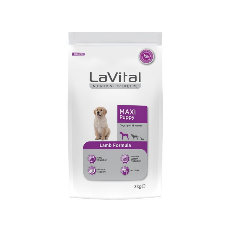 LaVital Kuzu Etli Orta-Büyük Irk Yavru Köpek Maması 3kg