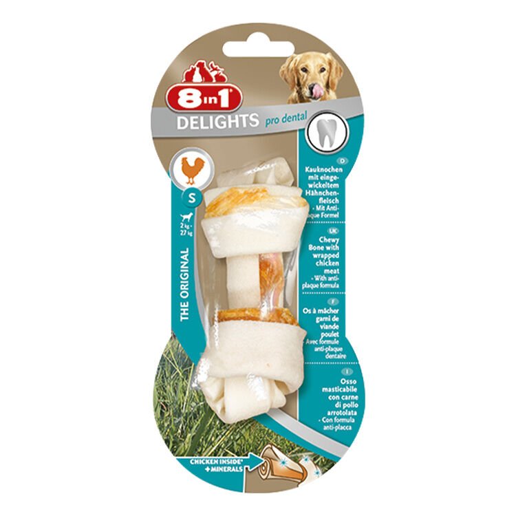 8IN1 Delights Pro Dental Diş Sağlığı için Köpek Ödül Kemiği Tavuklu S – 35GR