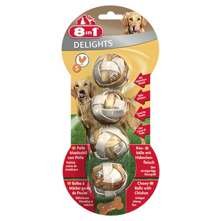 8IN1 Delights Balls Köpek Ödül Kemiği Tavuklu XS – 36GR