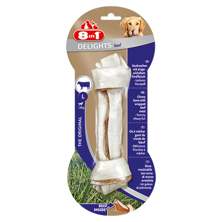 8IN1 Delights Bone Köpek Ödül Kemiği Sığır Etli L – 85GR