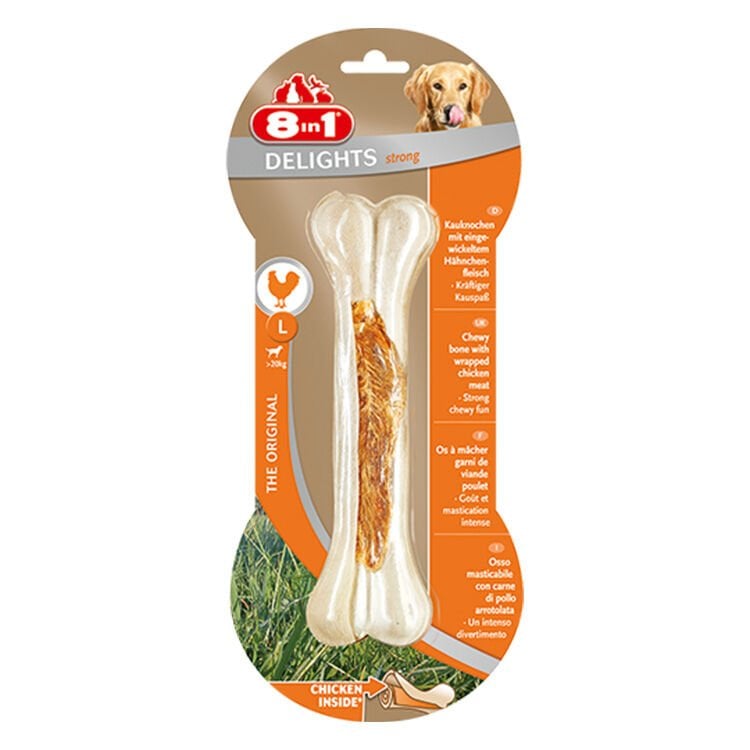 8IN1 Delights Strong Köpek Ödül Kemiği Tavuklu L – 130GR