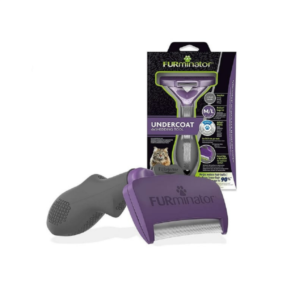 Furminator Kedi Tarağı – Uzun Tüylü Kediler için – L