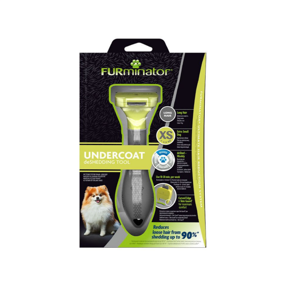 Furminator Köpek Tarağı – Uzun Tüylü Küçük Irk Köpekler için – XS