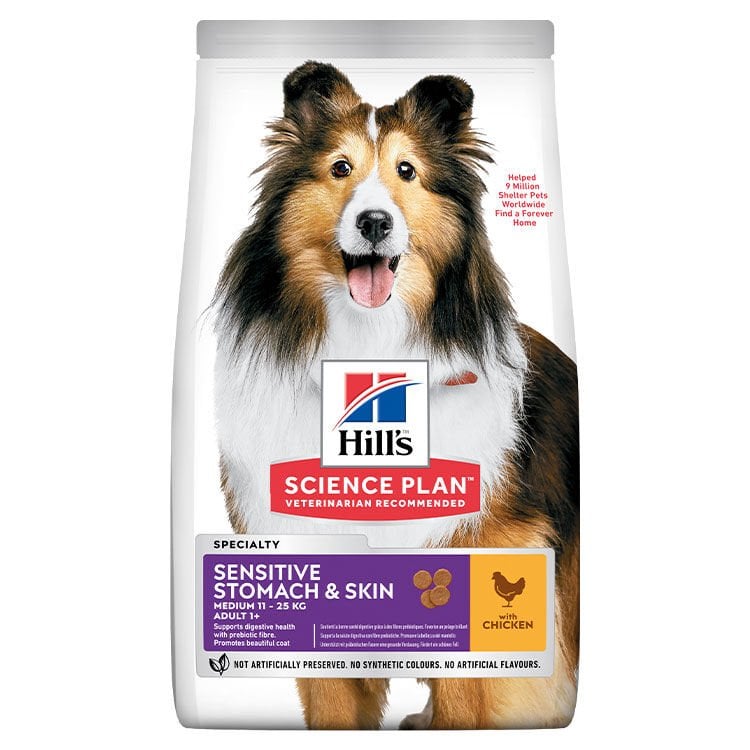 Hill’s SP Mide ve Deri Hassasiyeti Tavuklu Orta ve Büyük Irk Yetişkin Köpek Maması 14KG