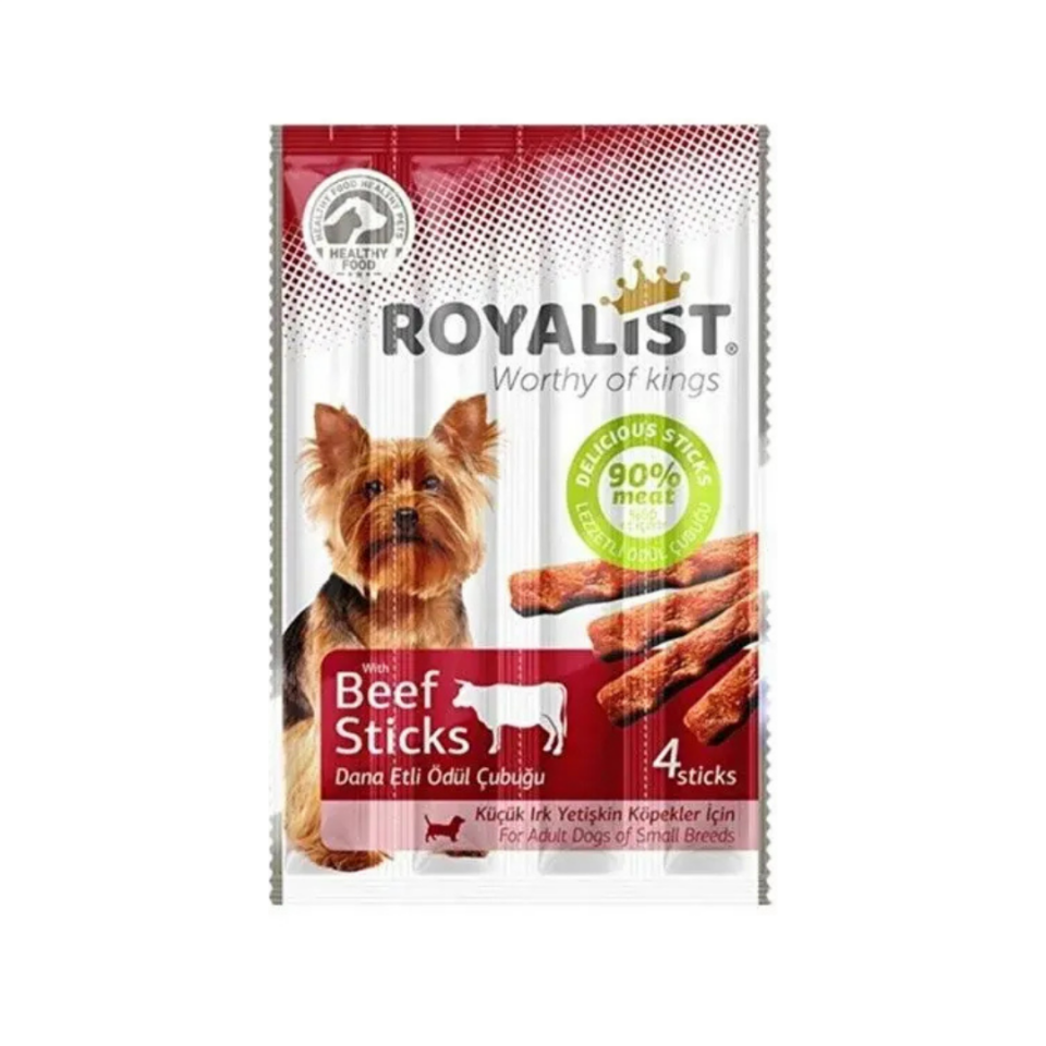 Royalist Küçük Irk Biftekli Sticks Yetişkin Köpek Ödülü 20 Gr