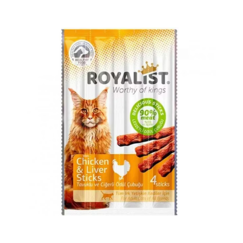 Royalist Köpek Ödülü Tavuklu ve Ciğerli Sticks 20 Gr