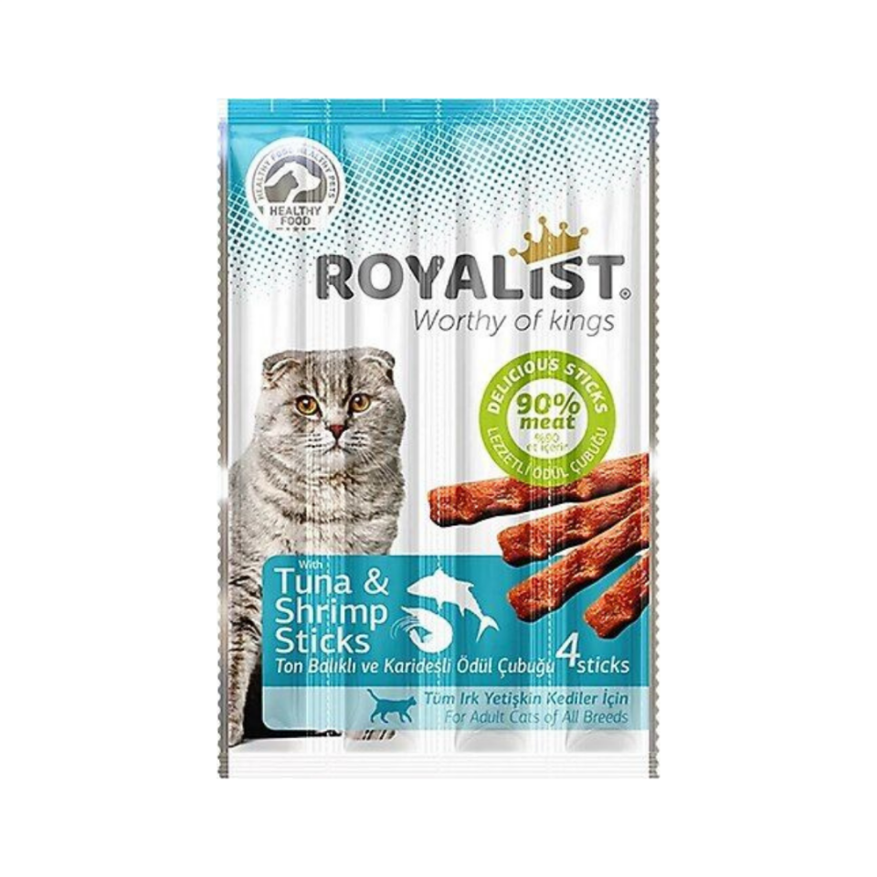 Royalist Ton Balıklı Ve Karidesli 4x5 gr Sticks Kedi Ödül Maması