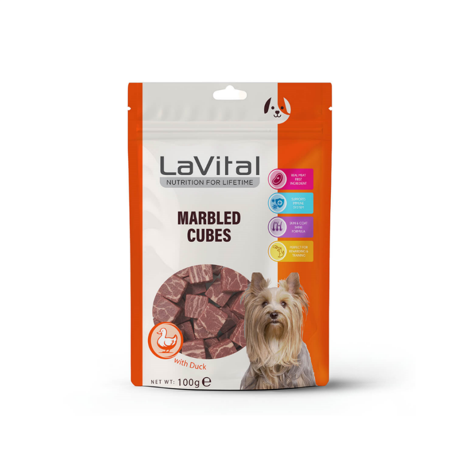 LaVital Ördek Etli Küp Köpek Ödülü 100g