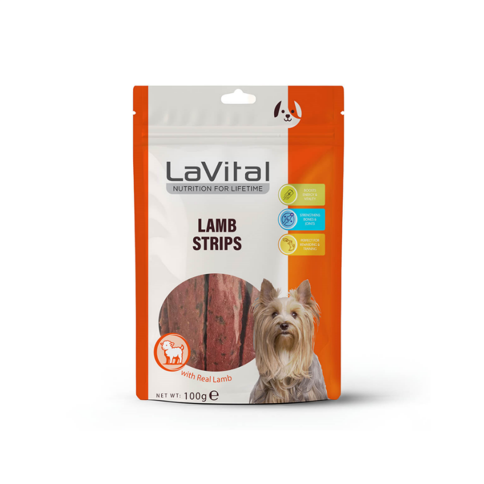 LaVital Kuzu Etli Şerit Köpek Ödülü 100g