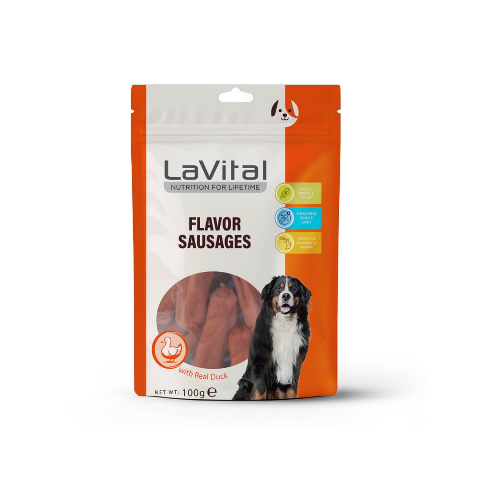 LaVital Ördek Etli Sosis Köpek Ödülü 100g