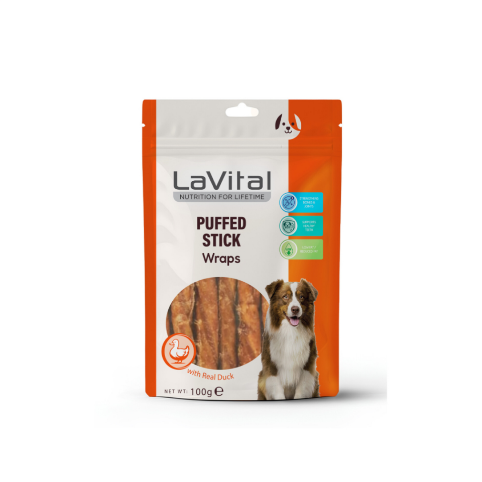 LaVital Ördek Eti Sarılı Köpek Ödül Çubuğu 100gr