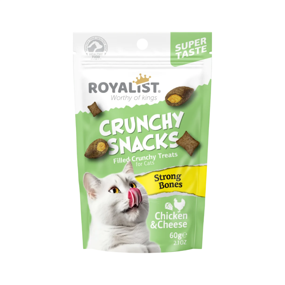 ROYALIST CRUNCHY SNACKS CHİCKEN &CHEESE/STORNG BONES 60 GR