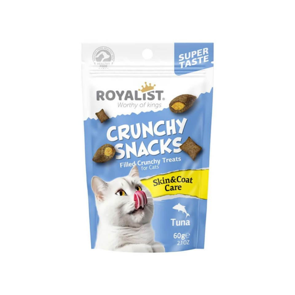 Royalist Crunchy Snacks Tuna Skin & Coat Kedi Ödül Maması 60 GR